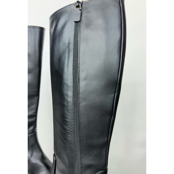 New Stuart Weitzman Soho Knee High Boot Black Leather Sz 7 - Picture 13 of 16